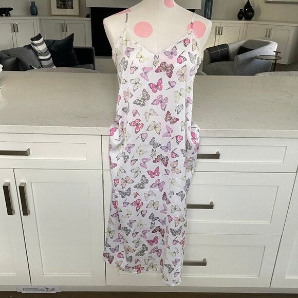 40 winks Butterfly Print w Lace Trimmed Polyester Chemise Multi Color Sz XS NWT - Picture 11 of 11
